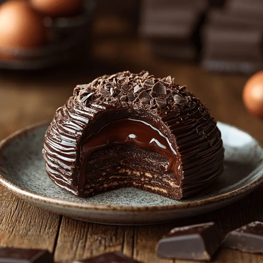 Dôme Chocolat Praliné et Feuilletine – Un dessert raffiné et croustillant