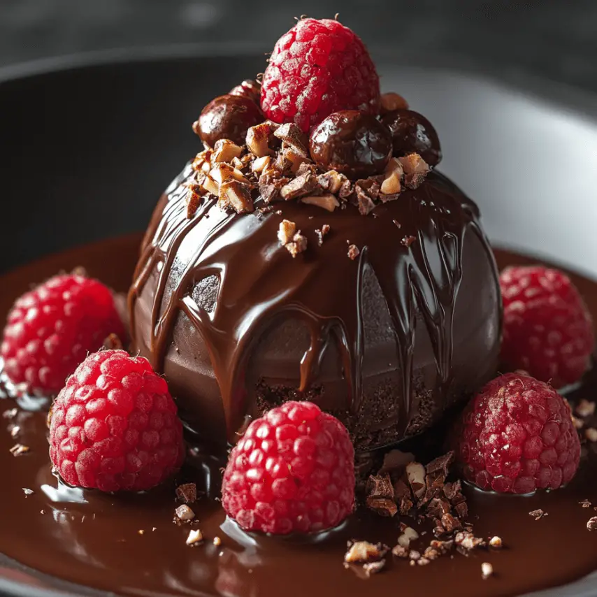 Dôme Chocolat Praliné et Feuilletine – Un dessert raffiné et croustillant