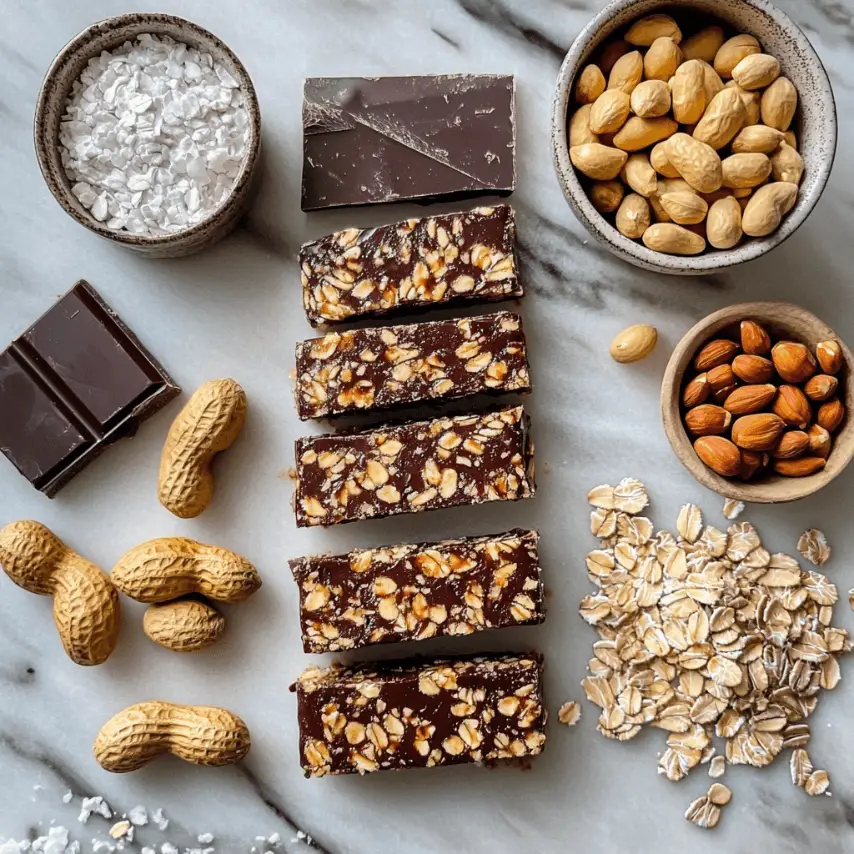 Barres Croustillantes Chocolat et Cacahuètes Maison