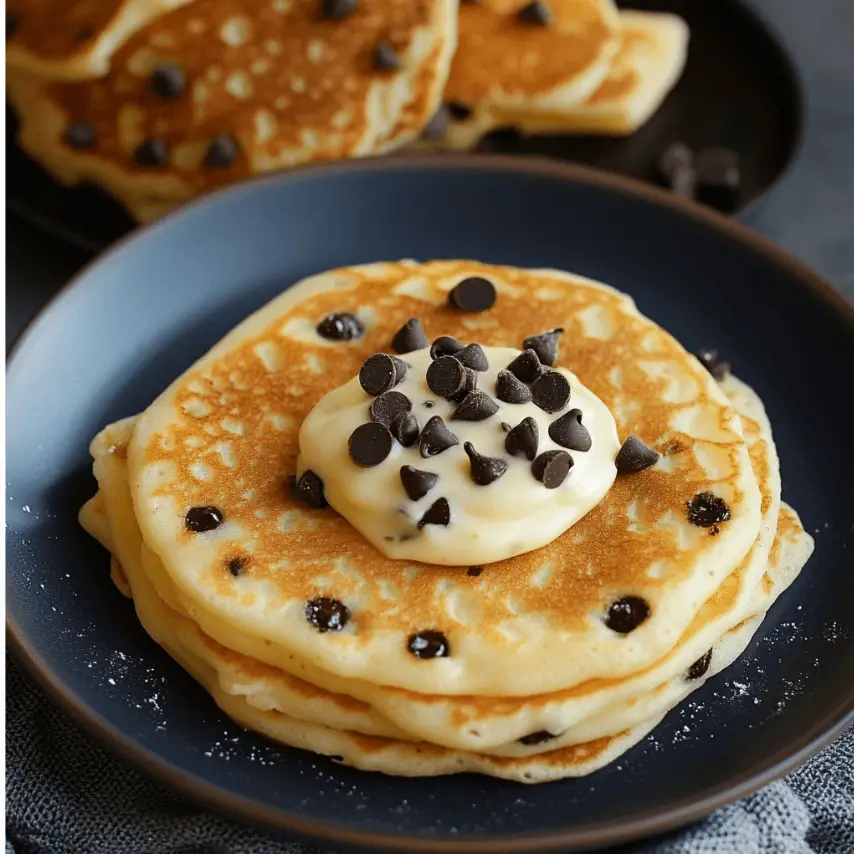 Crêpe au Yaourt et aux Pépites de Chocolat Maison