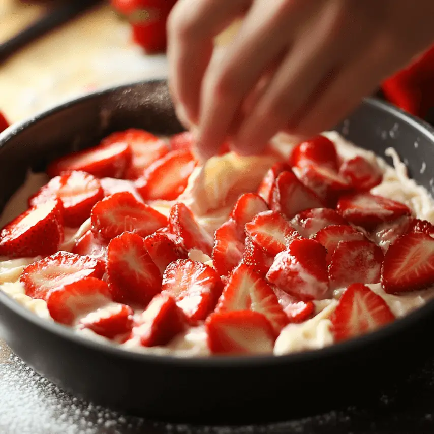 Gâteau Moelleux aux Fraises Fraîches Maison