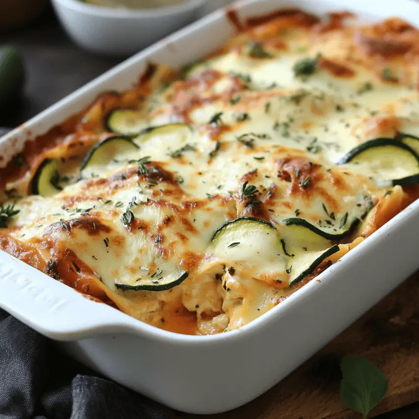 Lasagnes Légères au Poulet et Courgettes Fait Maison