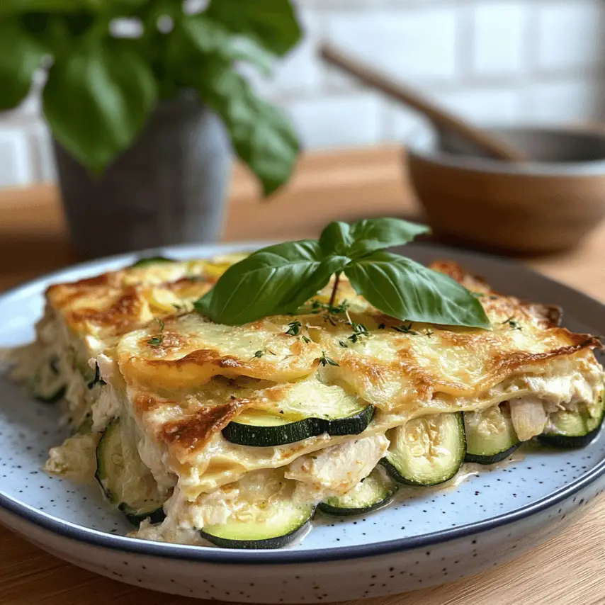 Lasagnes Légères au Poulet et Courgettes Fait Maison