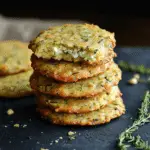 Cookies salés courgette râpée et chèvre sortis du four