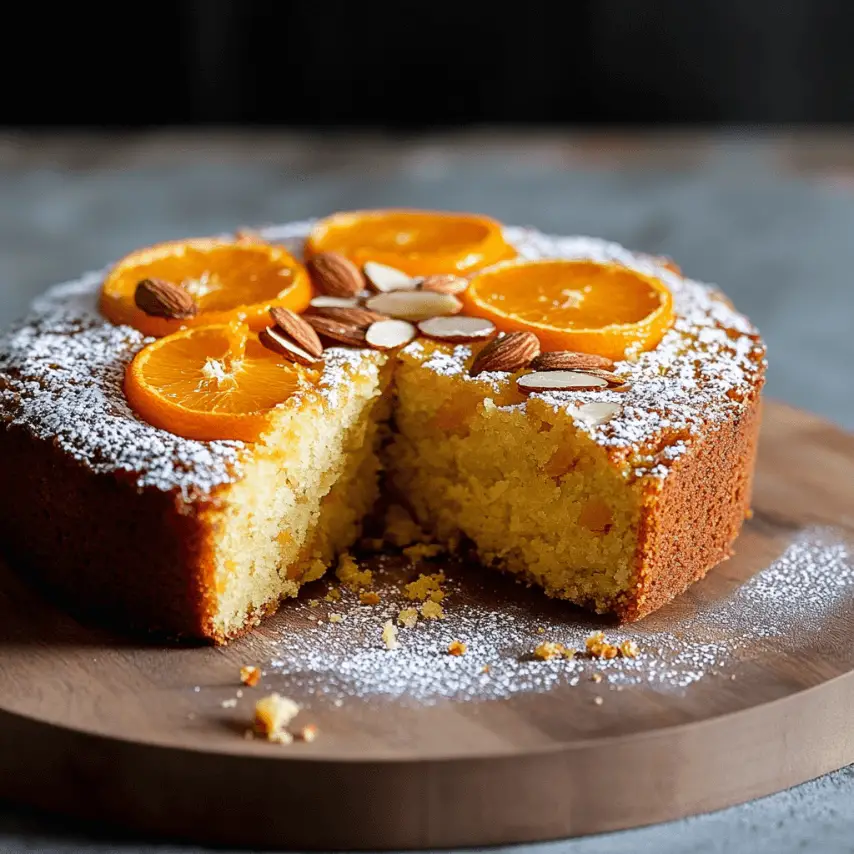 Gâteau Moelleux Orange et Amande Sorti du Four