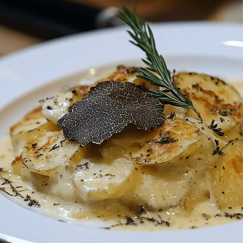 Gratin de Pommes de Terre à la Truffe Doré au Four
