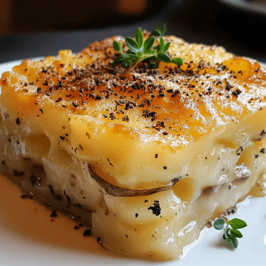 Gratin de Pommes de Terre à la Truffe Doré au Four