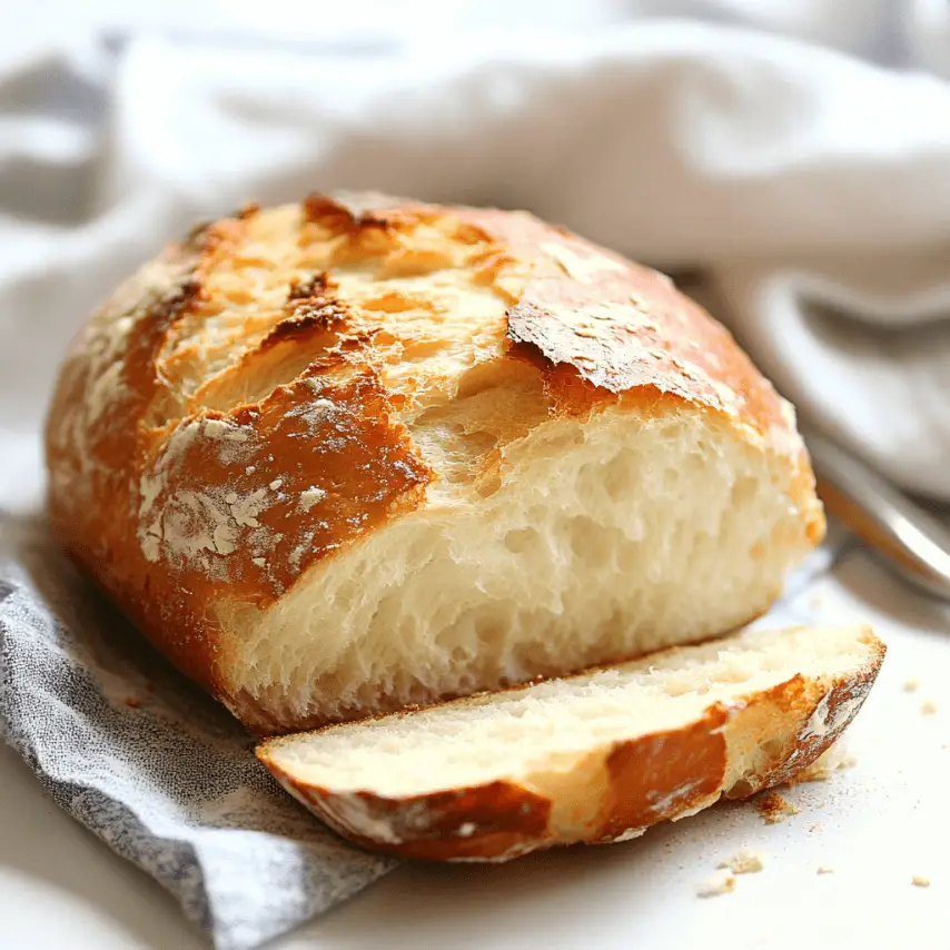 Pain maison prêt en 20 minutes, doré et croustillant