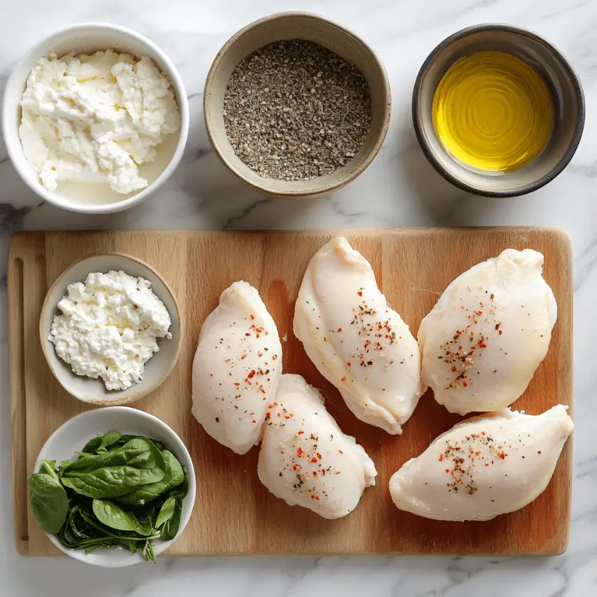 Poulet à la ricotta au four doré et fondant