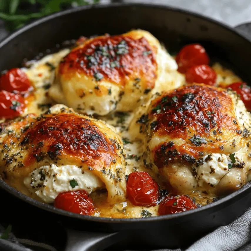 Poulet à la ricotta au four doré et fondant