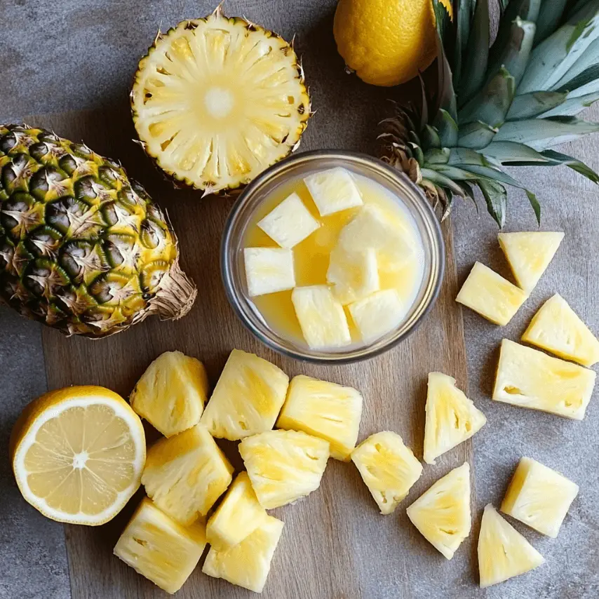 Punch Tropical à l'Ananas et à la Limonade Servi Frais