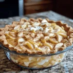 Tarte aux pommes super crémeuse dorée au four