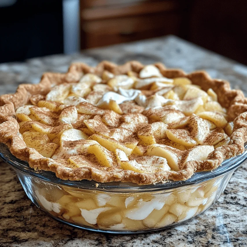 Tarte aux pommes super crémeuse dorée au four
