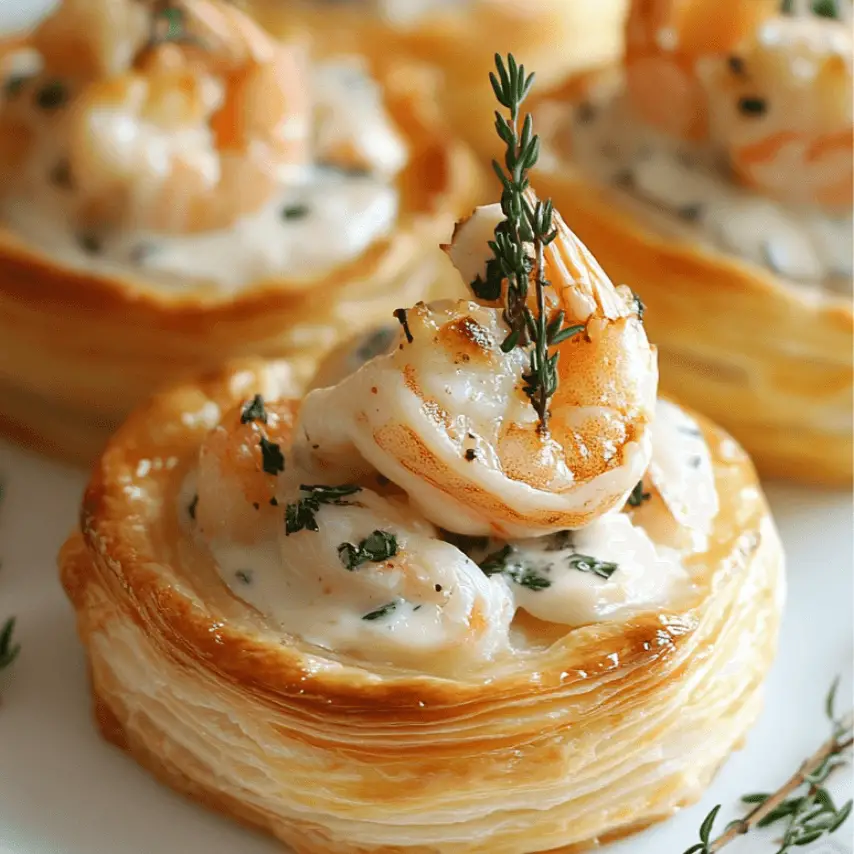 Vol-au-vent aux fruits de mer crémeux et feuilleté doré