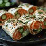 Wraps au fromage frais, concombres et saumon fumé : un délice à essayer !