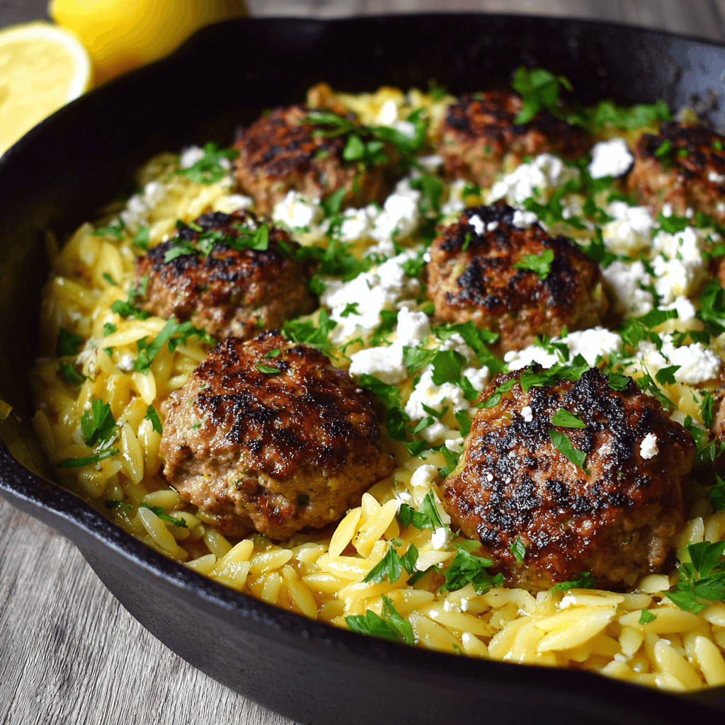 Boulettes Grecques & Orzo Citronné : un délice crémeux !