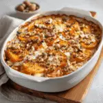 Gratin de patates douces au chèvre et noisettes : un délice crémeux à découvrir !