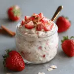Gruau au cheesecake aux fraises pour la nuit : savourez un délice!