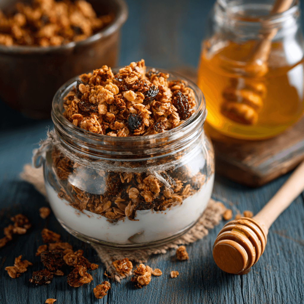 La recette du granola croustillant au Miel et épices maison : Découvrez le secret d'un petit-déjeuner irrésistible !