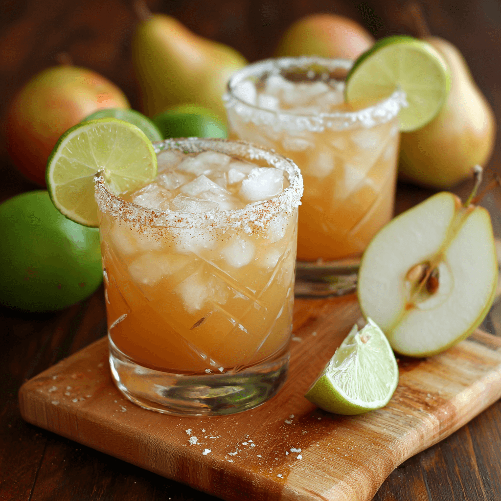 Margarita rapide au cidre de pomme et au jus de poire, un cocktail savoureux à essayer !