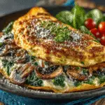 Omelette aux Champignons et Épinards : Savourez cette recette délicieuse !