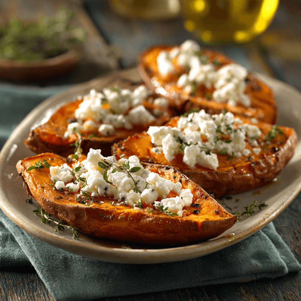 Patates Douces Rôties au Chèvre et Miel : un délice à découvrir !