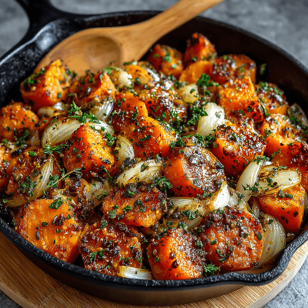 Poêlée de Patates Douces Sautées aux Oignons : un délice !