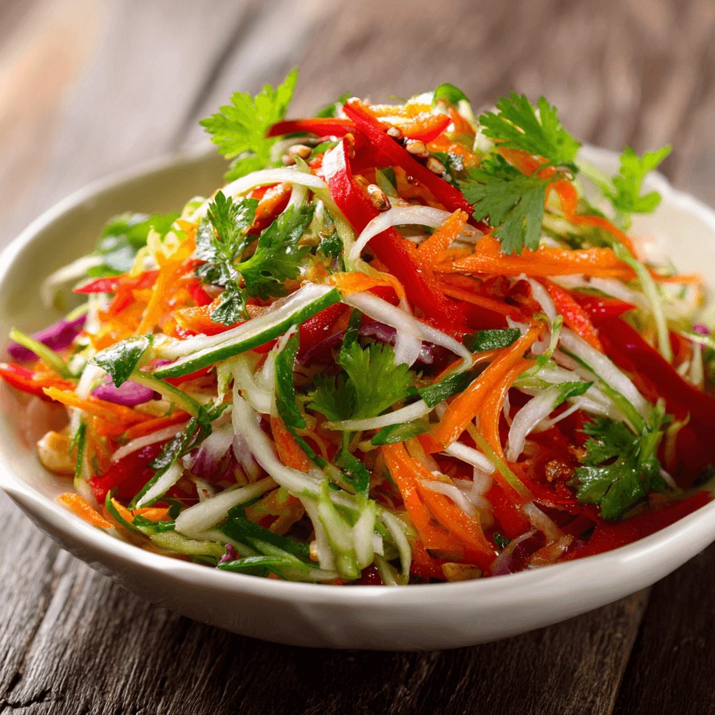 Salade Thaï de crudités : une recette fraîche et gourmande !