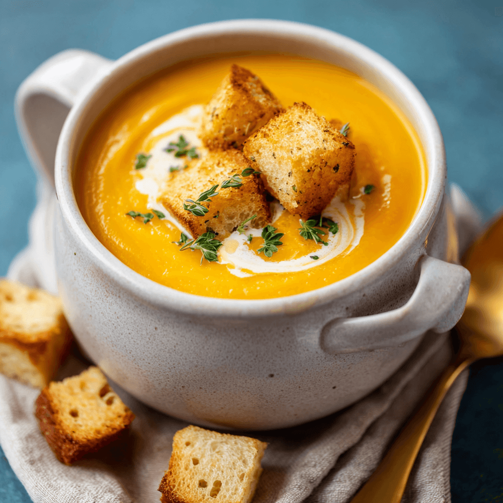 Soupe crémeuse à la courge musquée facile pour régaler !