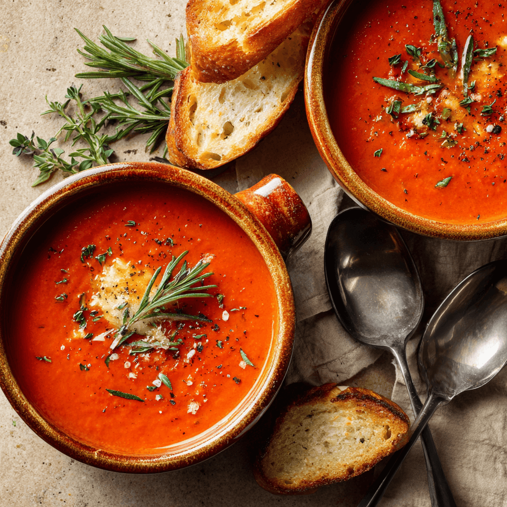 Soupe de tomates maison : recette facile et savoureuse !