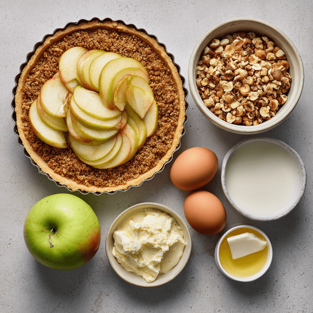 Tarte aux pommes et crumble noisettes : un délice à savourer !