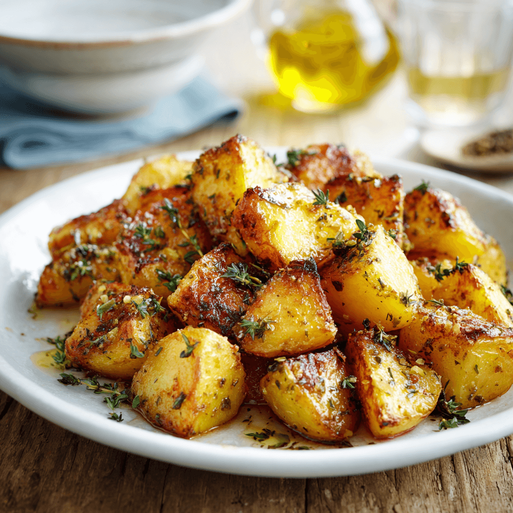 Pommes de Terre Rôties à la Moutarde et au Thym, un délice à découvrir !