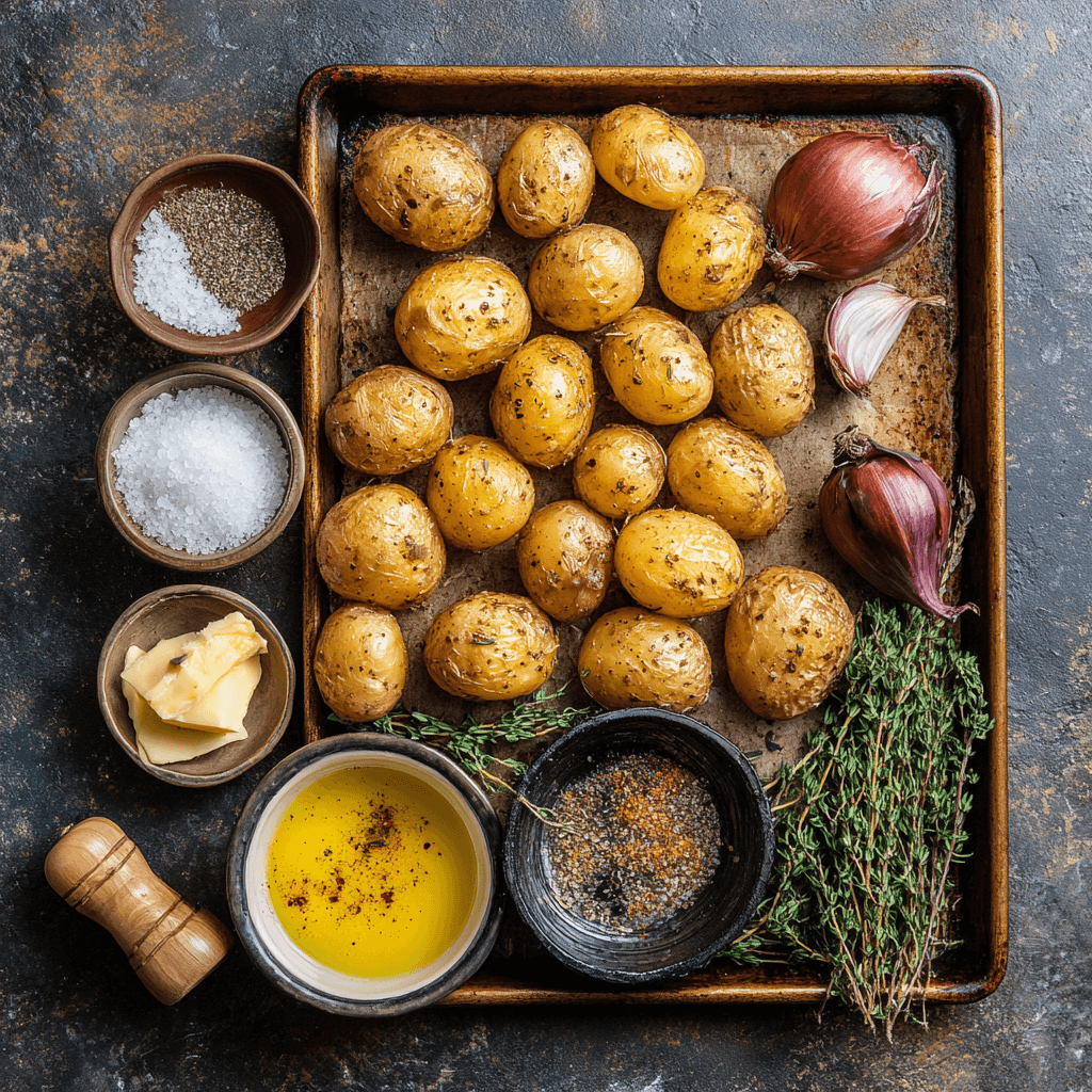 Pommes de Terre Rôties à la Moutarde et au Thym, un délice à découvrir !