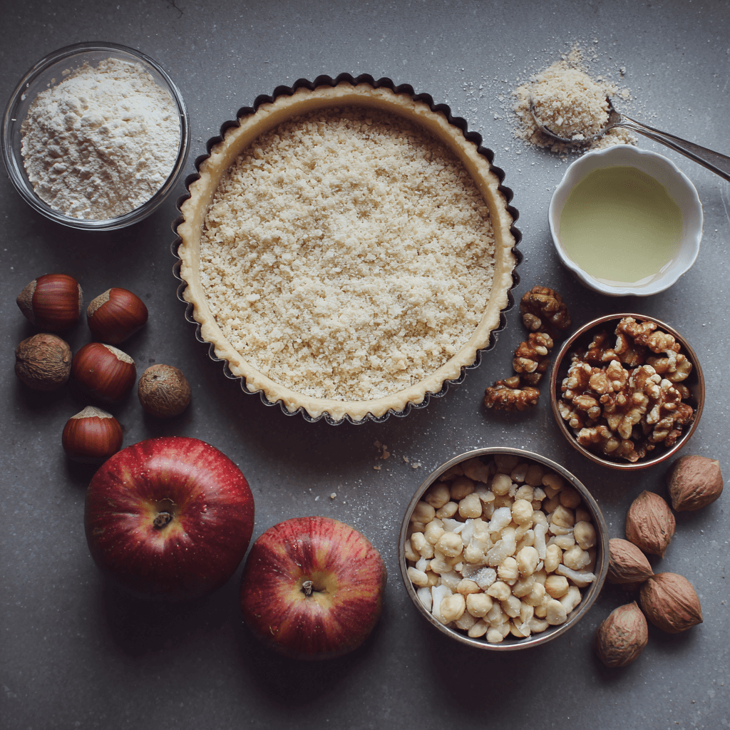 Tarte aux pommes et crumble noisettes : un délice à découvrir !