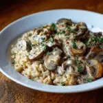 Stroganoff Crémeux aux Champignons et Riz Complet : Savourez une Délicieuse Recette Facile !