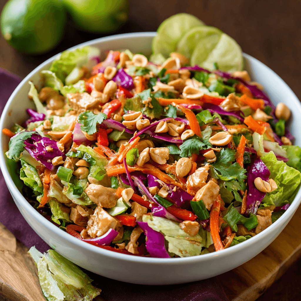 Facile Salade Thaï aux Cacahuètes: Recette Rapide et Délicieuse