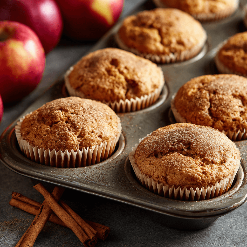 Muffins pommes-cannelle : découvrez la douceur moelleuse!