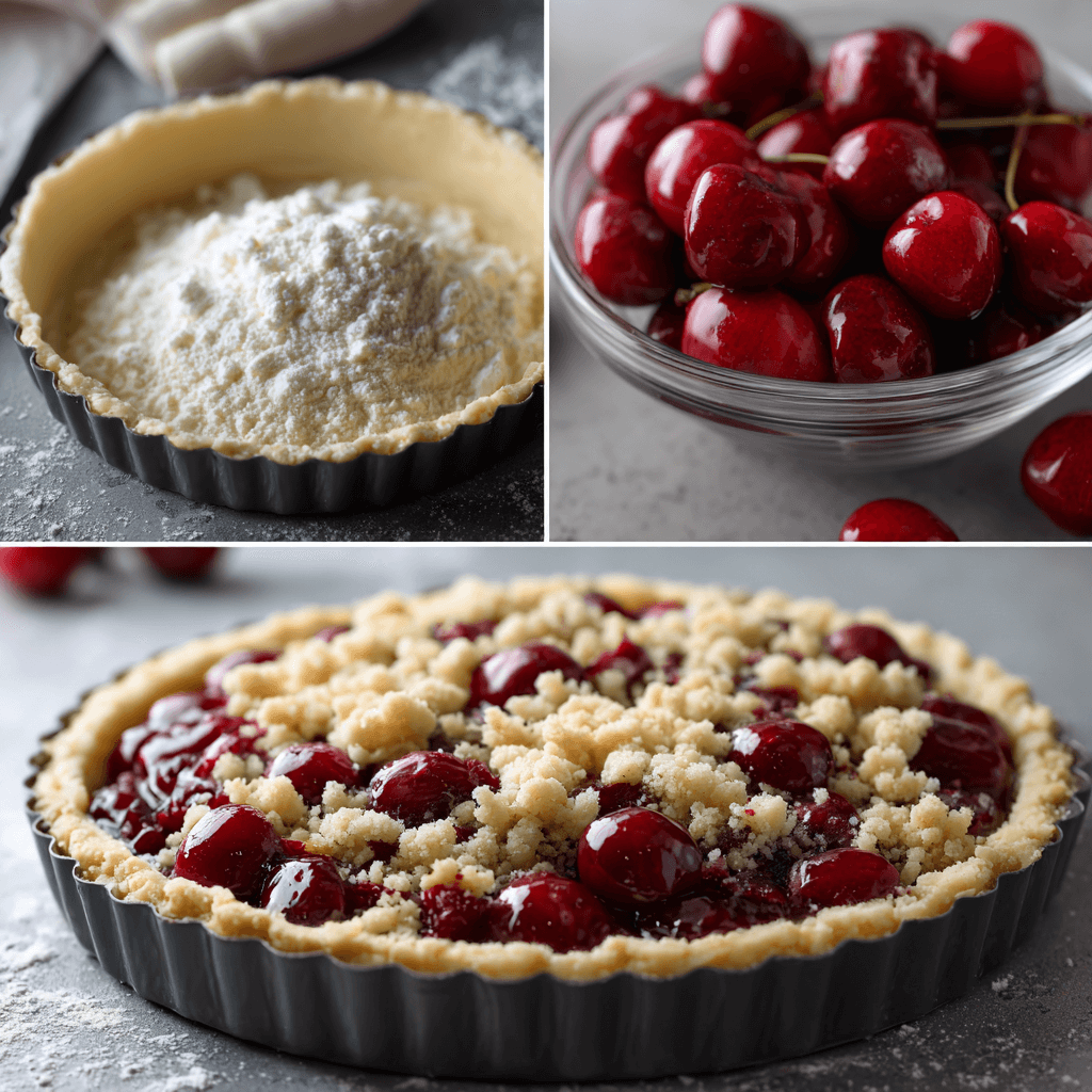 Tarte streusel aux cerises : le dessert irrésistible à essayer !
