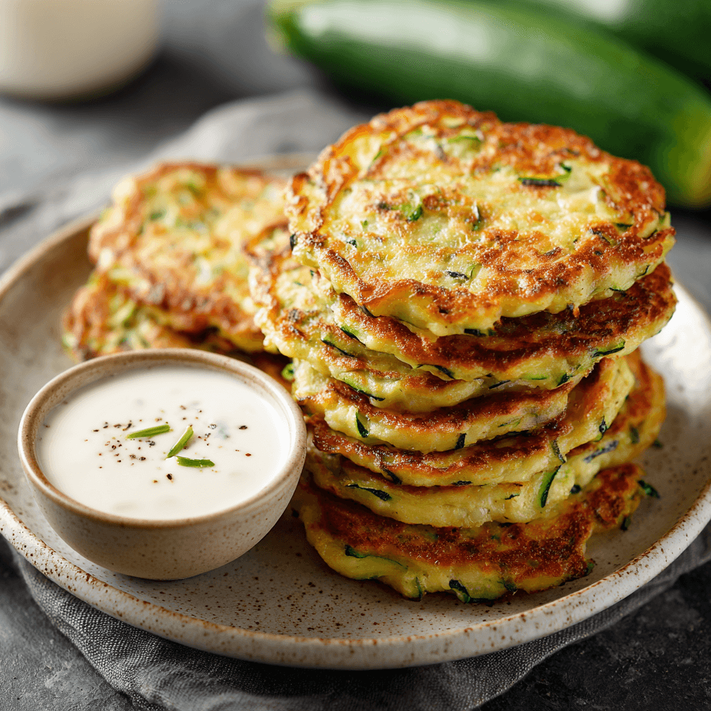 Pancakes de courgettes et sauce yaourt : le goût facile !