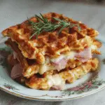 Gaufres Croustillantes Garnies de Jambon de boeuf et Fromage : découvrez cette recette délicieuse !