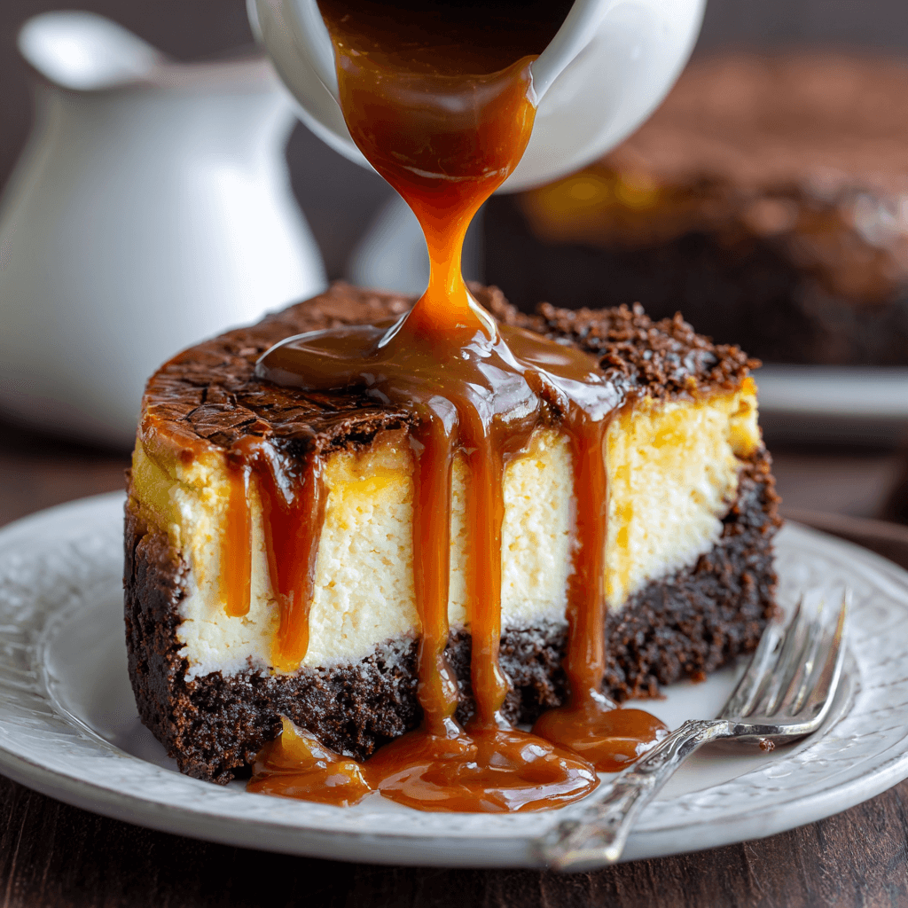 Délicieux cheesecake au caramel et aux brownies à découvrir !