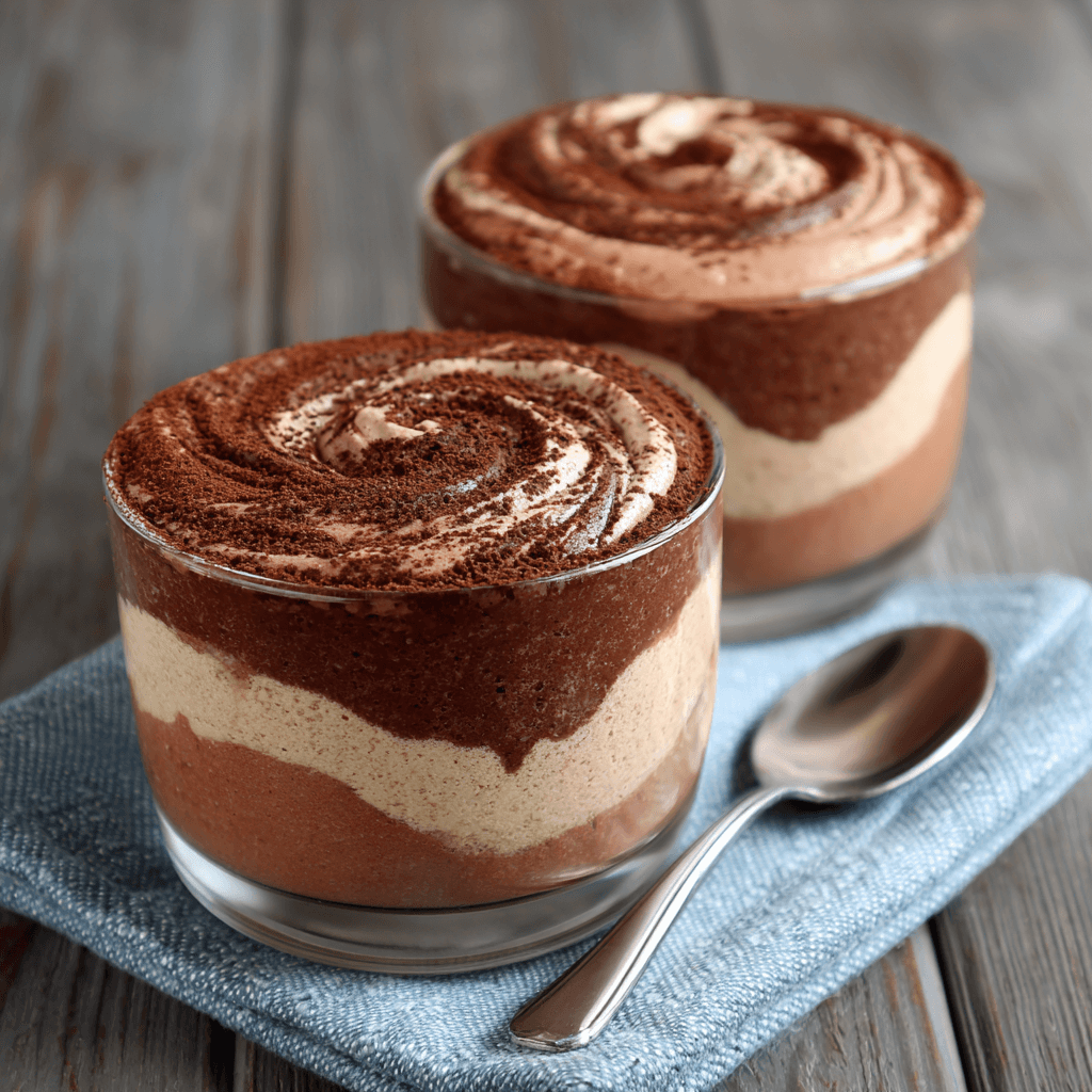 Mousse zébrée aux deux chocolats : un dessert irrésistible !