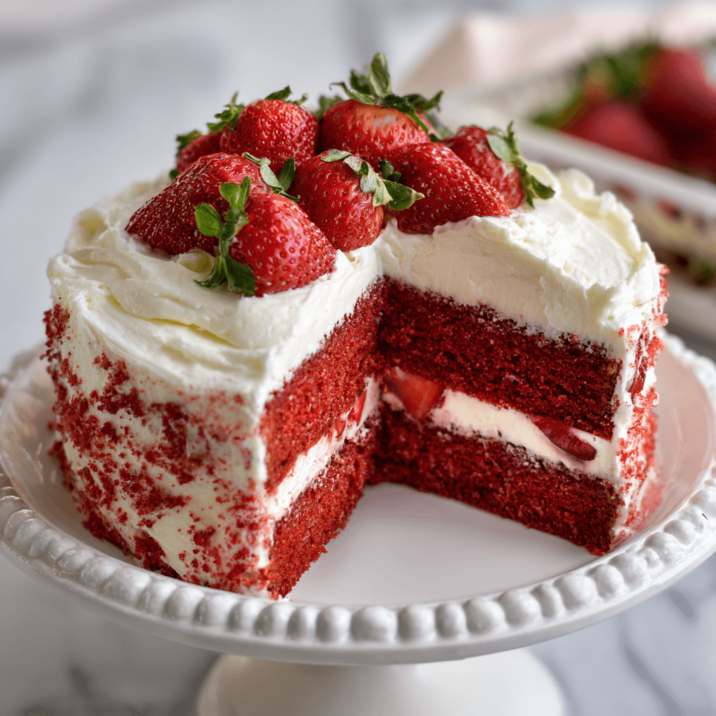 Recette de gâteau de rêve au velours rouge et aux fraises : un délice à savourer !