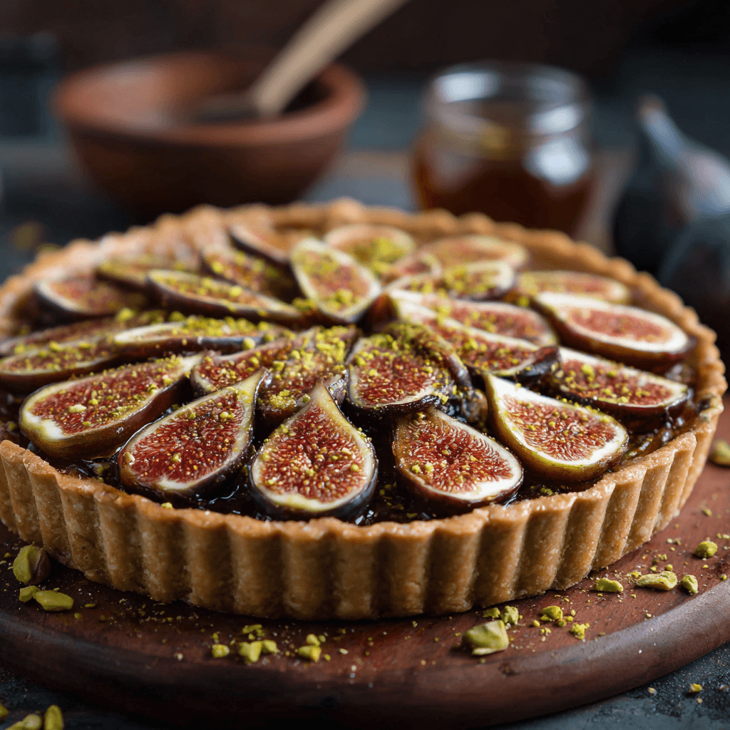 Tarte aux figues, au miel et aux pistaches sans effort : découvrez la recette facile !