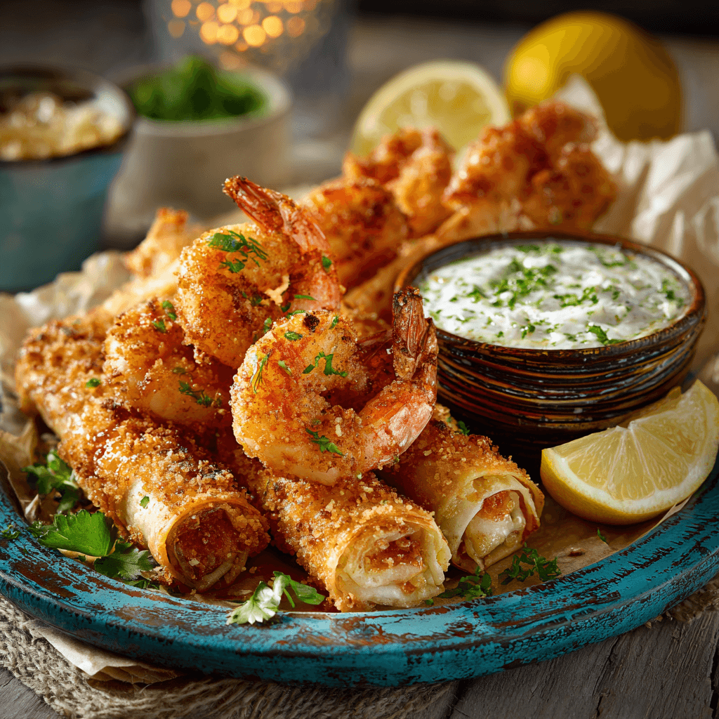 Cigares Croustillants aux Crevettes et à l’Ail : Essayez cette recette délicieuse !