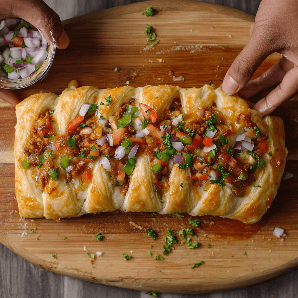 Pizza taco au croissant : découvrez cette recette irrésistible !