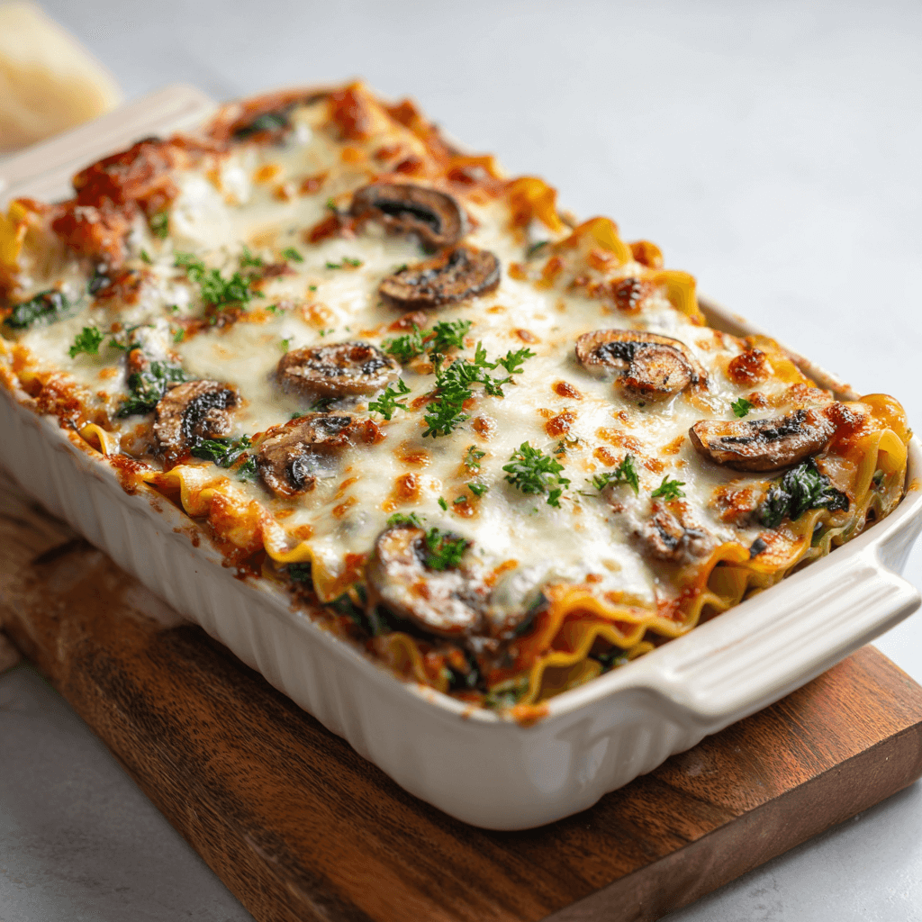 Recette de lasagnes aux champignons et aux épinards : savourez un plat réconfortant!