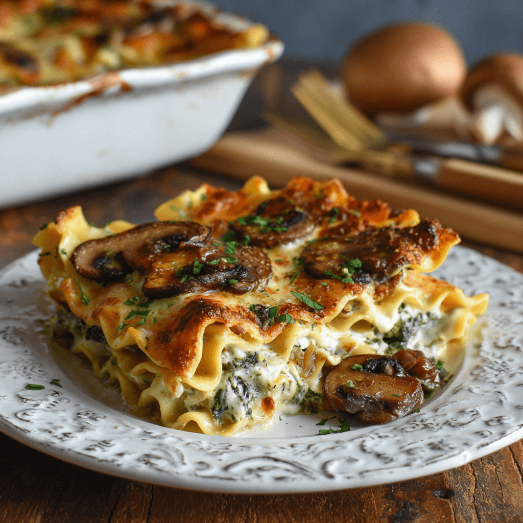Recette de lasagnes aux champignons et aux épinards : savourez un plat réconfortant!