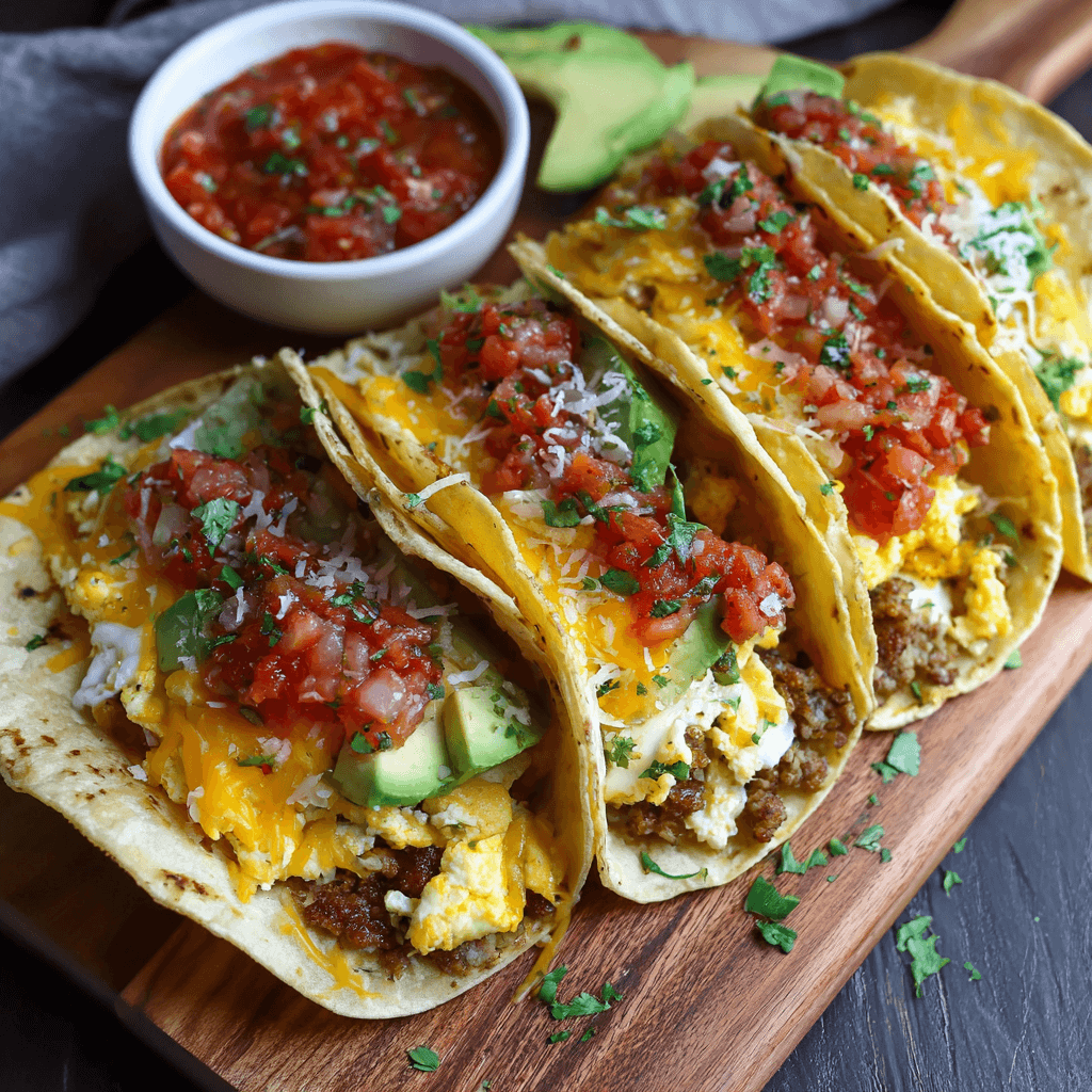 Tacos simples pour le petit-déjeuner : un délice facile à préparer !