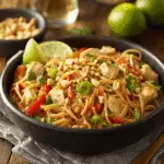Nouilles Thaï au Poulet & Cacahuètes : un régal à découvrir !